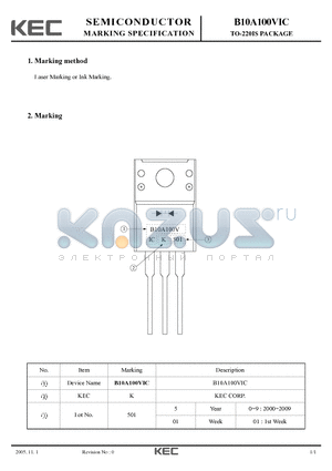 B10A100VIC datasheet - TO-220IS PACKAGE