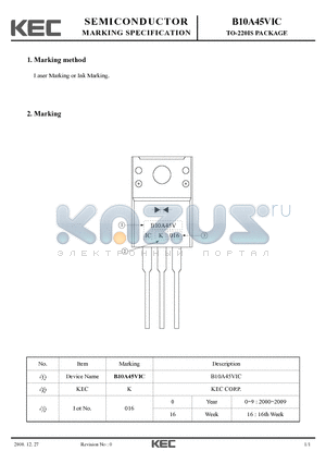 B10A45VIC_00 datasheet - TO-220IS PACKAGE