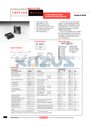 78ST105HC datasheet - 1.5 AMP POSITIVE STEP-DOWN INTEGRATED SWITCHING REGULATOR