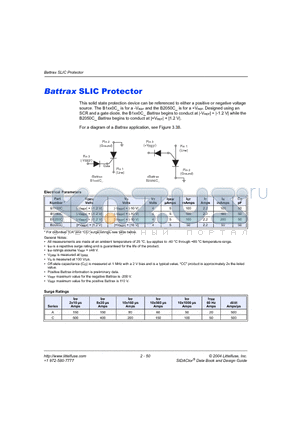 B1100C datasheet - Battrax SLIC Protector