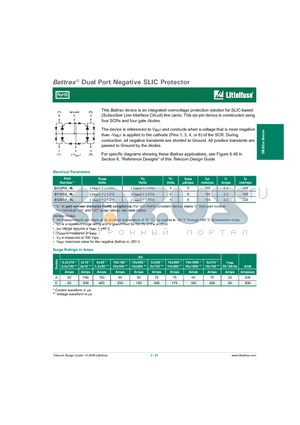 B1101UA4L datasheet - Dual Port Negative SLIC Protector