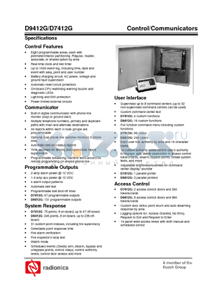 D8128C datasheet - Control/Communicators