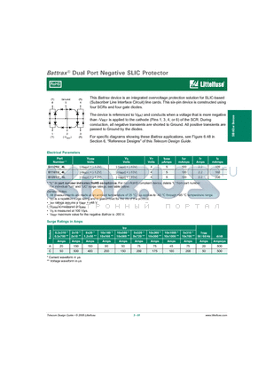 B1101UC4L datasheet - Dual Port Negative SLIC Protector