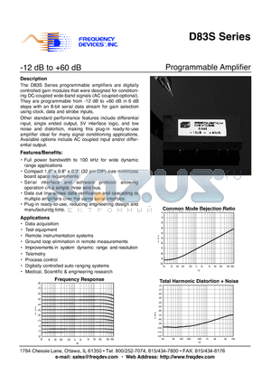 D83S-A datasheet - Programmable Amplifier