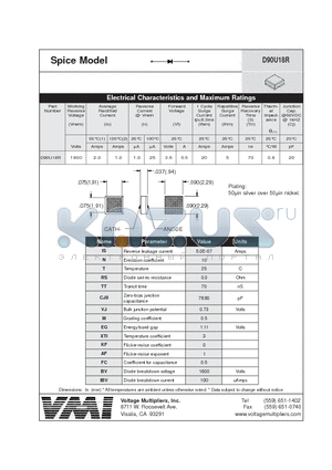D90U18R datasheet - Spice Model