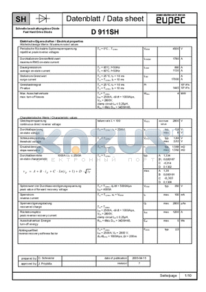 D911SH datasheet - Fast Hard Drive Diod e