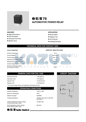 790-1C-120 datasheet - AUTOMOTIVE POWER RELAY