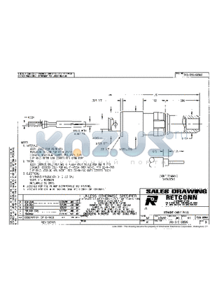 310-510-0850G datasheet - STRAIGHT CABLE PLUG