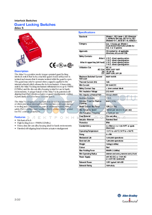 440G-A07180 datasheet - Guard Locking Switches