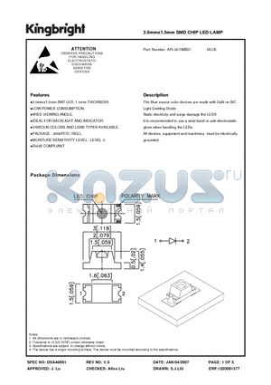 APL3015MBC_07 datasheet - 3.0mmx1.5mm SMD CHIP LED LAMP