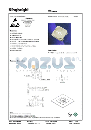 AA1010ZG10ZC datasheet - XPower