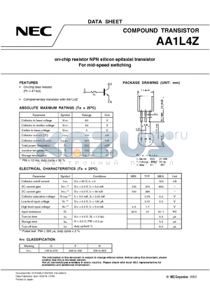 AA1L4Z datasheet - COMPOUND TRANSISTOR