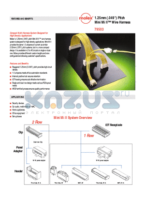 79503 datasheet - Mini Mi II Wire Harness