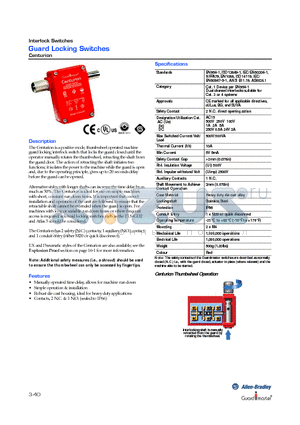 440K-B04026 datasheet - Guard Locking Switches