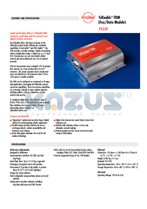 79529-5002 datasheet - TelEnable^ FDM (Fax/Data Module)