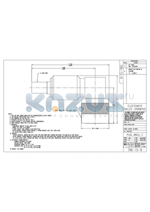 796-15-9 datasheet - PLUG, ANGLE, C