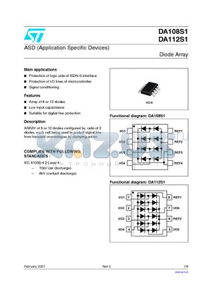 DA108S1 datasheet - Diode Array