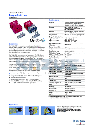 440K-T11267 datasheet - Tongue Switches