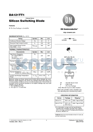 DA121TT1G datasheet - Silicon Switching Diode