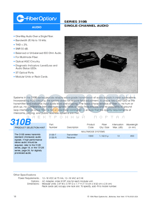 310B datasheet - SINGLE-CHANNEL AUDIO