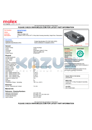 31073-1041 datasheet - 2.54mm (.100