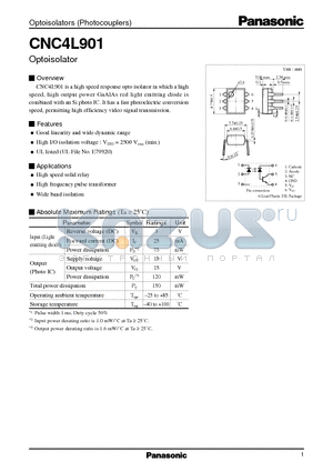 CNC4L901 datasheet - Optoisolator