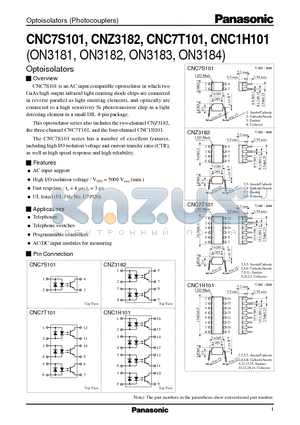 CNC7T101 datasheet - Optoisolators (Photocouplers)