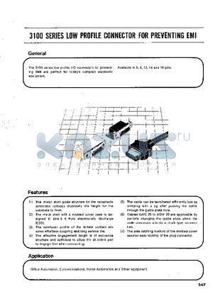 3110-16SA datasheet - 3100 SERIES LOW PROFILE CONNECTOR FOR PREVENTING EMI