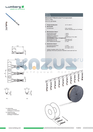 311101G datasheet - Minimodul/Multimodul-Crimp kontakt