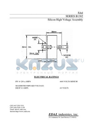 B1382 datasheet - Silicon High Voltage Assembly