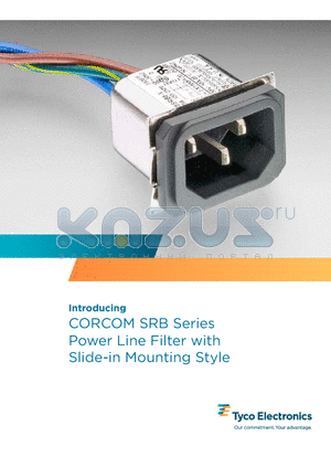 15SRBX8-S datasheet - CORCOM SRB Series Power Line Filter with Slide-in Mounting Style