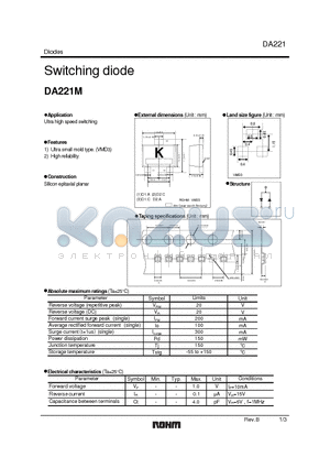 DA221M datasheet - Switching diode