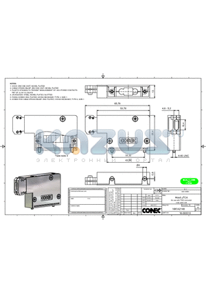 16-000010 datasheet - Hood lTCA for use with 7W2 connector side cable exit