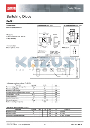 DA221_11 datasheet - Switching Diode