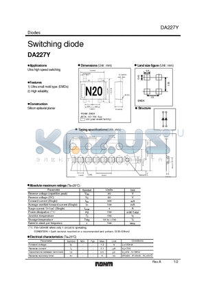 DA227Y datasheet - Switching diode