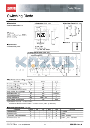 DA227Y datasheet - Switching Diode