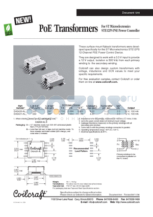 DA2420-AL datasheet - PoE Transformers