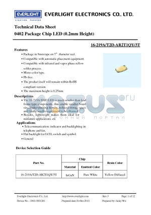 16-219A-T2D-AR2T1QY-3T_10 datasheet - 0402 Package Chip LED (0.2mm Height)