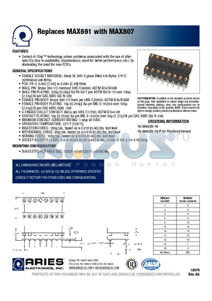16-304235-10 datasheet - Replaces MAX691 with MAX807