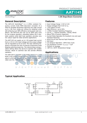 AAT1145IDE-0.6-T1 datasheet - 1.5A Step-Down Converter