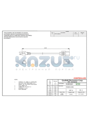 312010-01 datasheet - POWER CORD