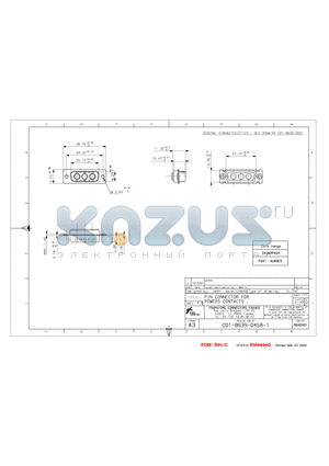 DA3W3PA00 datasheet - PIN CONNECTOR  FOR POWERS CONTACTS