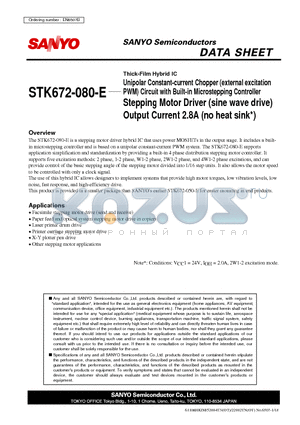 EN6507B datasheet - Stepping Motor Driver Output Current 2.8A