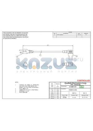 313001-01 datasheet - POWER CORD