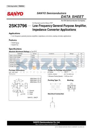 EN8636A datasheet - Low-Frequency General-Purpose Amplifier, Impedance Converter Applications