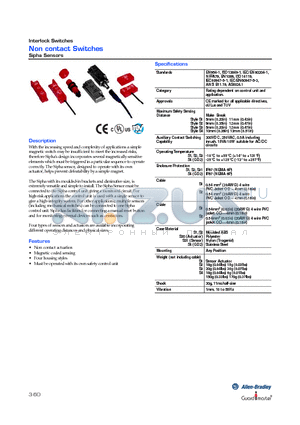 440N-A32025 datasheet - Non contact Switches