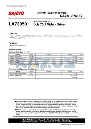 ENA0241 datasheet - Monolithic Linear IC 6ch 75ohm Video Driver