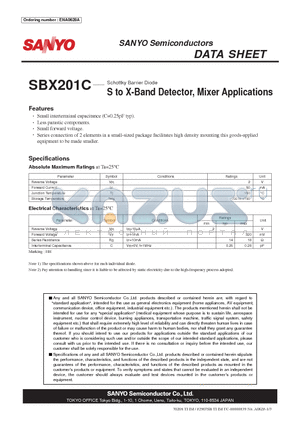 ENA0628A datasheet - Schottky Barrier Diode S to X-Band Detector, Mixer Applications