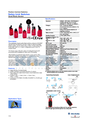 440P-CALB03E datasheet - Safety Limit Switches