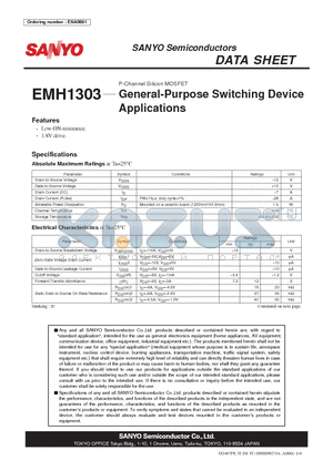 ENA0661 datasheet - P-Channel Silicon MOSFET General-Purpose Switching Device Applications